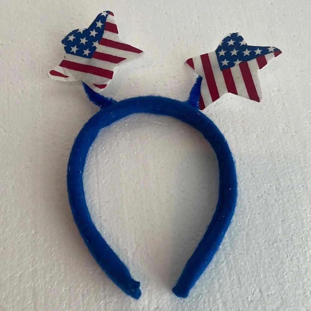 American flag headband star stripes red white blue patriotic one size fits most
